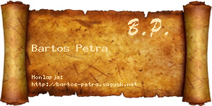 Bartos Petra névjegykártya